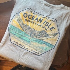 Ocean Isle North Carolina Calabash Dog Lover T-Shirt Large